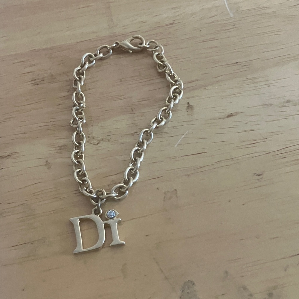 Gold Chain Bracelet with 'Di' Charm